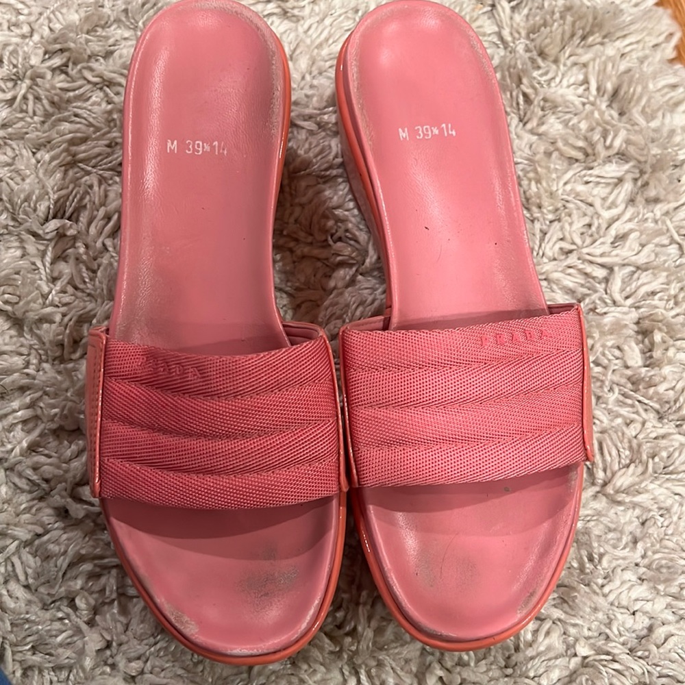 PINK PRADA WEDGES